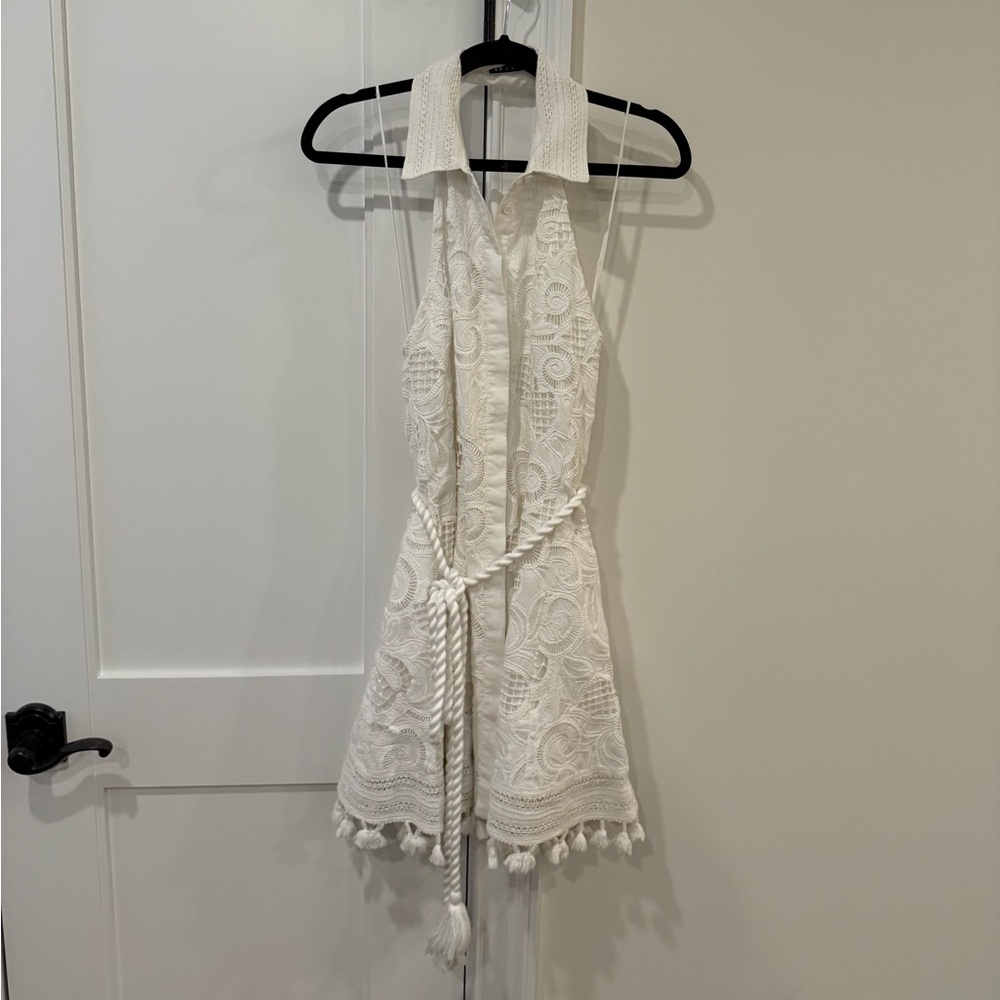 Alice + Olivia Cream/white LUCY MINI SHIRT DRESS😍 - Picture 10 of 14